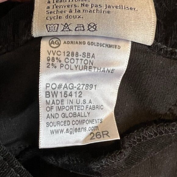 AG Adriano Goldschmied The Legging Super Skinny Black Corduroy Pants - Picture 7 of 7